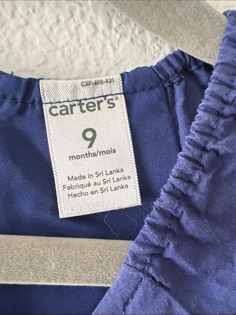 Carter's Royal Blue Eyelet Cotton Dress